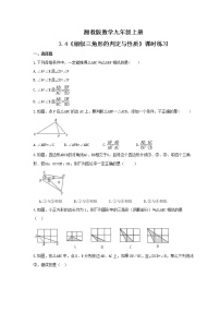 湘教版九年级上册3.4 相似三角形的判定与性质当堂达标检测题