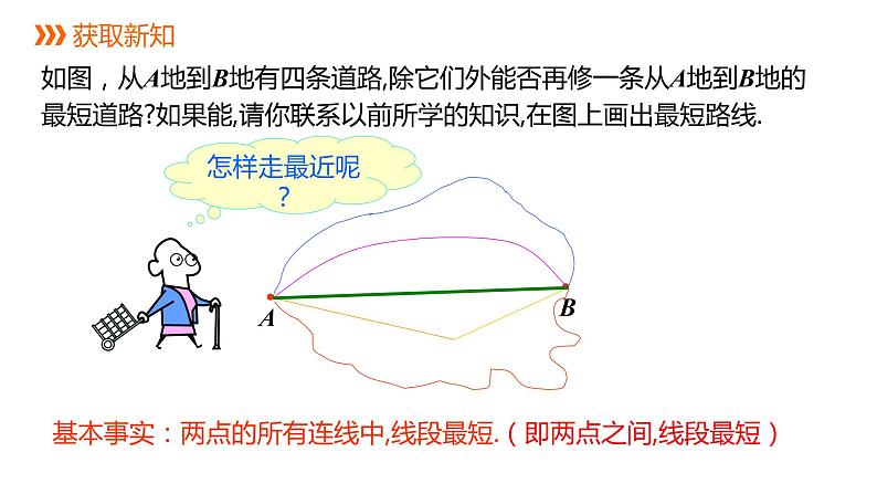 4.2 第3课时 线段的性质---同步课件 2021-2022学年人教版数学七年级上册第3页