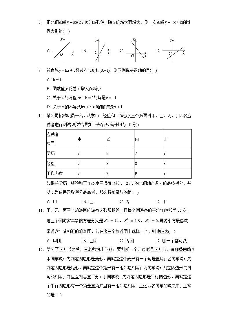 2019-2020学年山东省滨州市邹平县八年级（下）期末数学试卷02