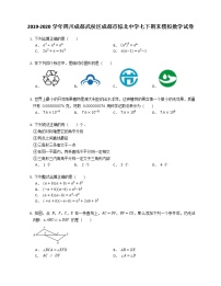 2019-2020学年四川成都武侯区成都市棕北中学七下期末模拟数学试卷