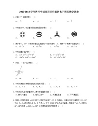 2017-2018学年四川省成都市天府新区七下期末数学试卷