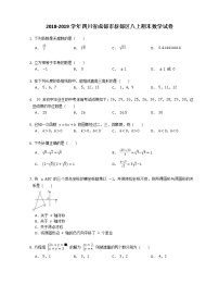 2018-2019学年四川省成都市新都区八上期末数学试卷