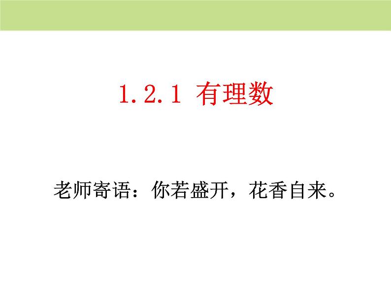 人教版七上1.2.1有理数课件02