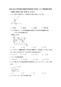 2020-2021学年浙江省湖州市南浔区七年级（下）期末数学试卷