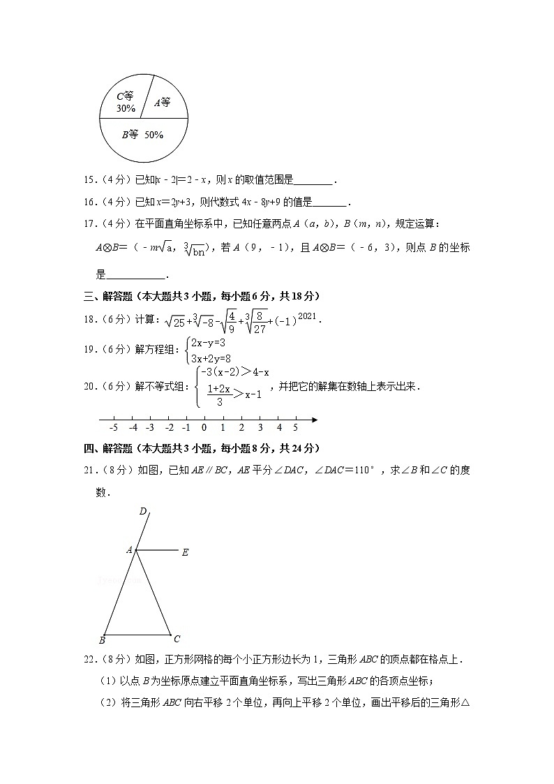 2020-2021学年广东省江门市恩平市七年级（下）期末数学试卷03