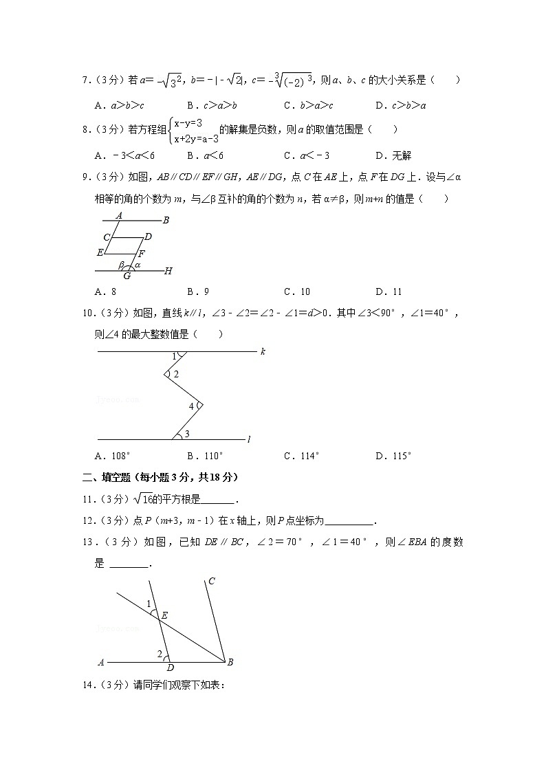 2020-2021学年湖北省武汉市新洲区七年级（下）期末数学试卷02