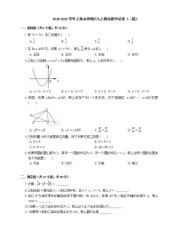 2018-2019学年上海市崇明区九上期末数学试卷（一模）