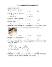 2019-2020学年北京市昌平区八上期末数学试卷