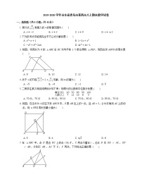 2019-2020学年山东省青岛市莱西市八上期末数学试卷