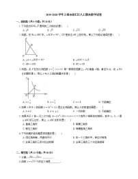 2019-2020学年上海市徐汇区八上期末数学试卷