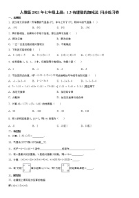 初中数学1.3 有理数的加减法综合与测试达标测试