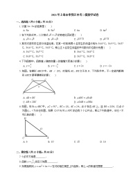 2021年上海市奉贤区中考二模数学试卷