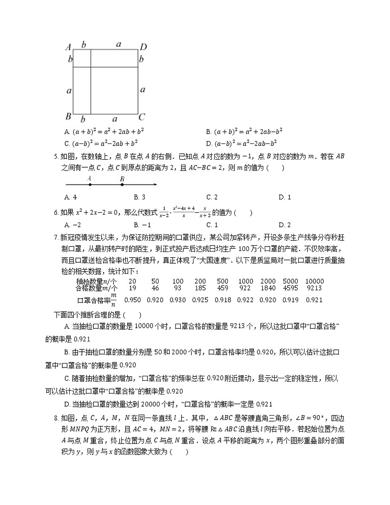 2020年北京市密云区中考二模数学试卷02