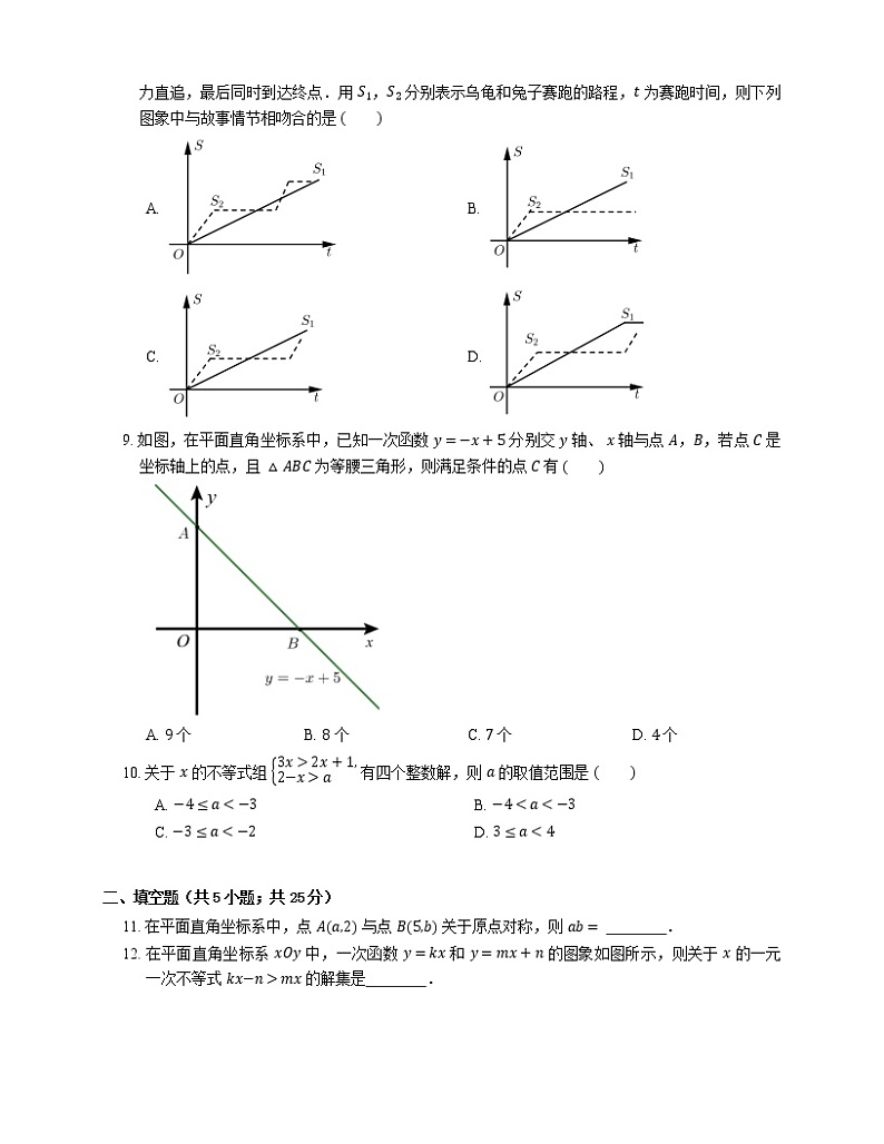 2020-2021学年广东省深圳市福田区深圳市高级中学八上期末数学试卷02