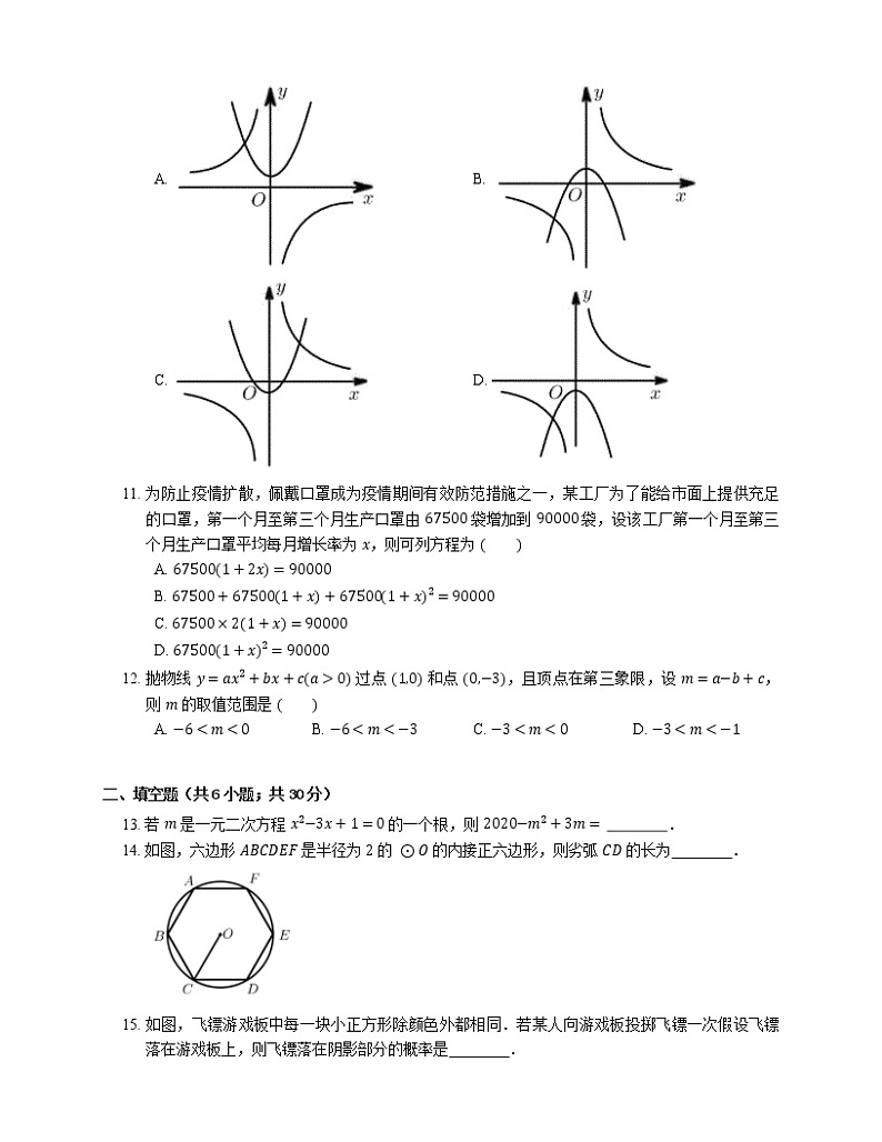 2020-2021学年天津市河东区九上期末数学试卷03