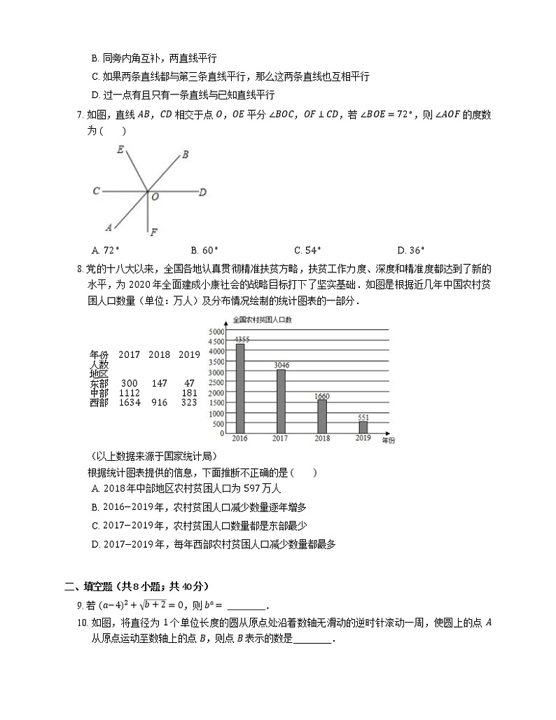 2020-2021学年北京市海淀区北京市第十九中学七下期末数学试卷02