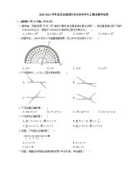 2020-2021学年北京市海淀区中关村中学七上期末数学试卷