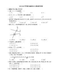 2019-2020学年浙江省温州市七上期末数学试卷