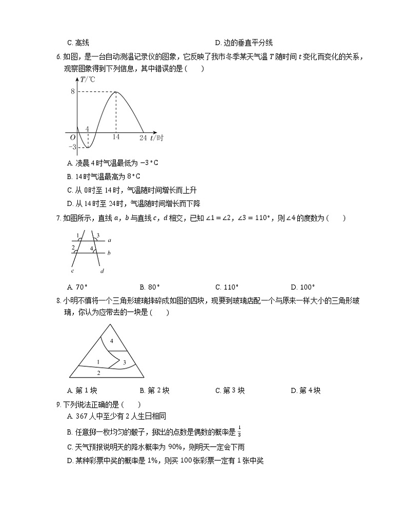 2019-2020学年广东省佛山市高明区七下期末数学试卷02