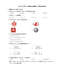 2019-2020学年广东省佛山市禅城区八下期末数学试卷