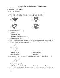 2019-2020学年广东省佛山市南海区七下期末数学试卷