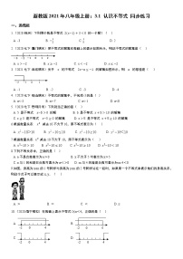 2021学年3.1 认识不等式课后作业题