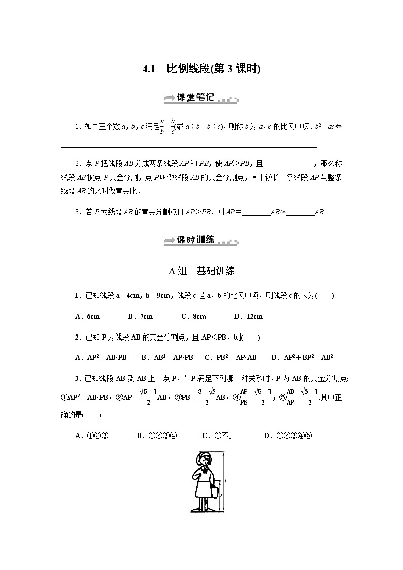 4.1　比例线段(第3课时)第1页