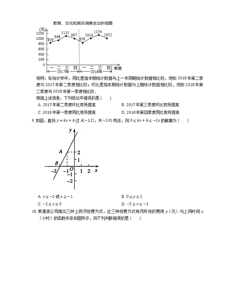 2018-2019学年天津市和平区八下期末数学试卷02