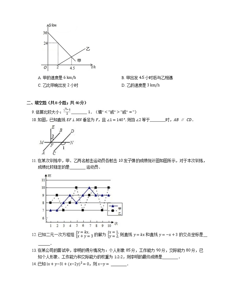 2018-2019学年山东省青岛市平度市八上期末数学试卷02