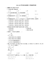 2018_2019学年武汉市新洲区七下期末数学试卷