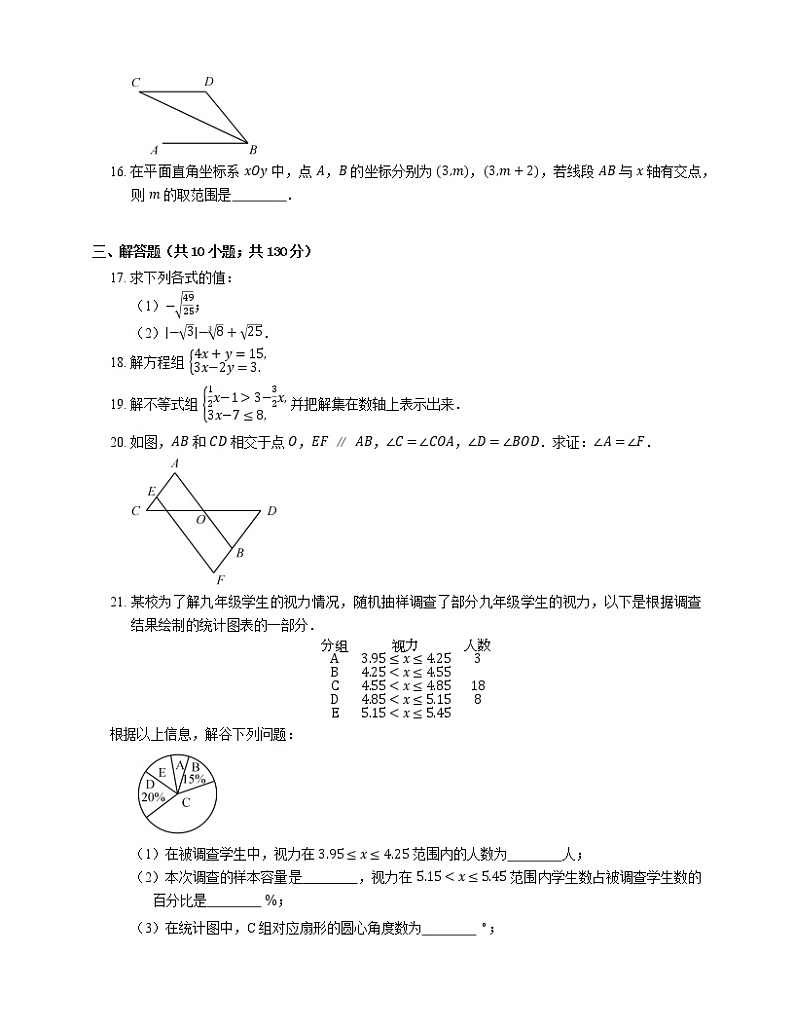 2018_2019学年大连市中山区七下期末数学试卷第3页