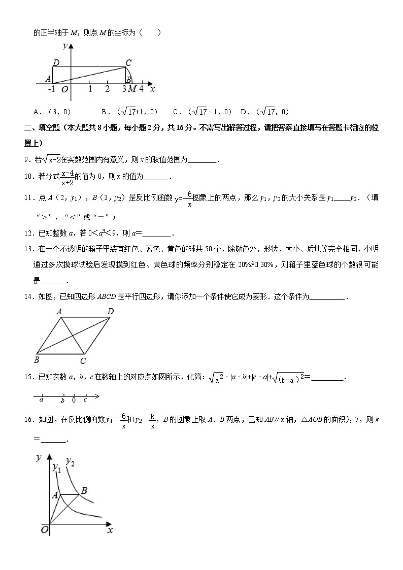 【江苏盐城卷】2020-2021学年八年级数学下学期期末模拟测试卷4（含解析）02