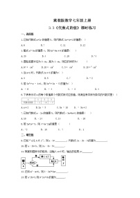 初中3.3 代数式的值课后复习题