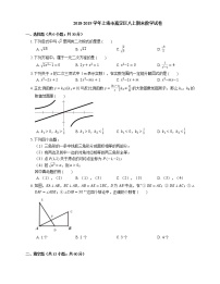 2018-2019学年上海市嘉定区八上期末数学试卷