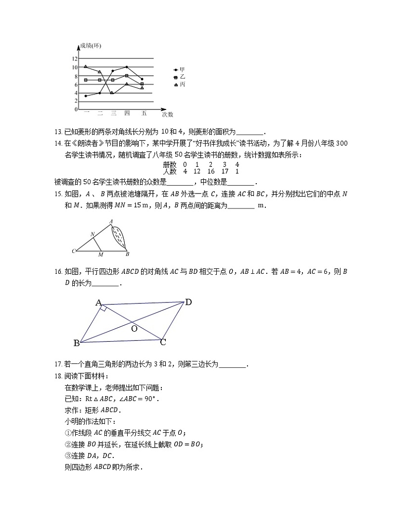 2020-2021学年北京教育学院附属中学（初中部）八下期中数学试卷第3页