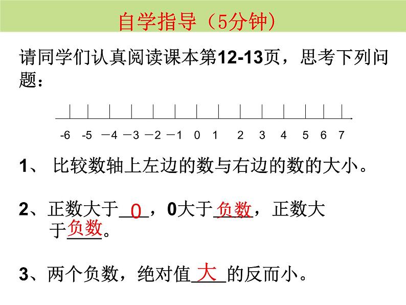 人教版七上1.2.4绝对值（2）课件第4页