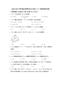 2020-2021学年湖北省鄂州市九年级（上）期末数学试卷