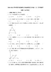 2020-2021学年四川省成都七中高新校区九年级（上）月考数学试卷（10月份）