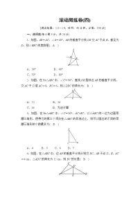 2019秋湘教版八年级数学上册滚动周练卷（四）