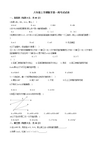 2020-2021年云南省昭通市八年级上学期数学第一周考试试卷