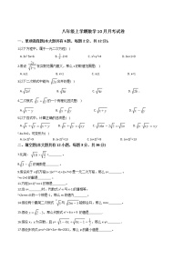 2020-2021年上海市浦东新区八年级上学期数学10月月考试卷