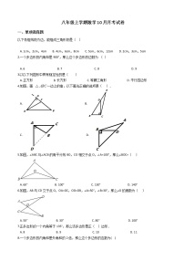 2020-2021年内蒙古自治区巴彦淖尔市八年级上学期数学10月月考试卷