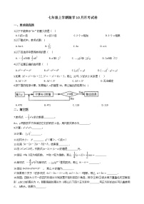 2020-2021年上海市浦东七年级上学期数学10月月考试卷