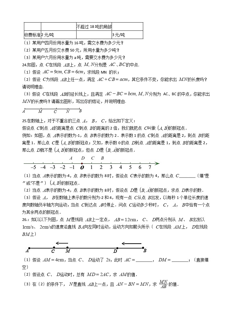 2020-2021年湖南省长沙市七年级上学期数学第二次月考试卷03