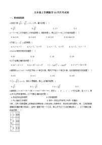 2020-2021年福建省厦门市九年级上学期数学10月月考试卷