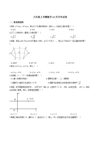 2020-2021年浙江省八年级上学期数学12月月考试卷