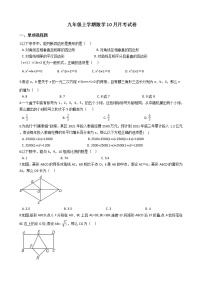 2020-2021年河南省郑州市九年级上学期数学10月月考试卷及答案