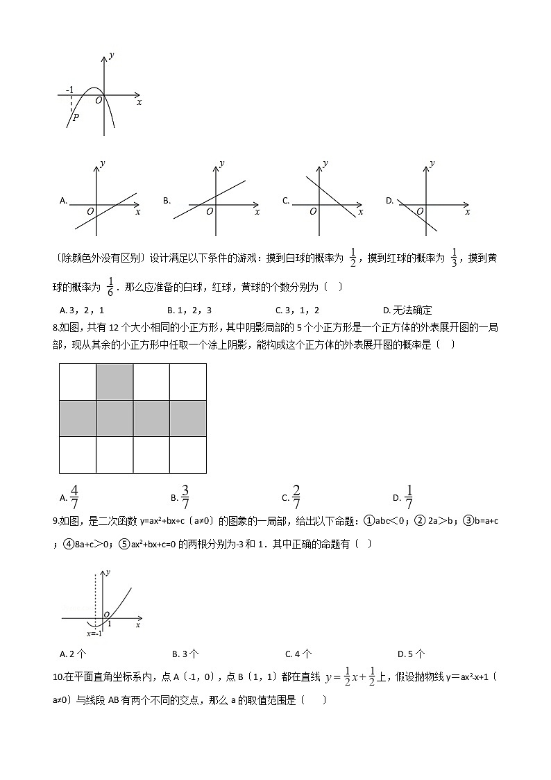 2020-2021年浙江省温州九年级上学期数学第一次月考试卷试题及答案第2页