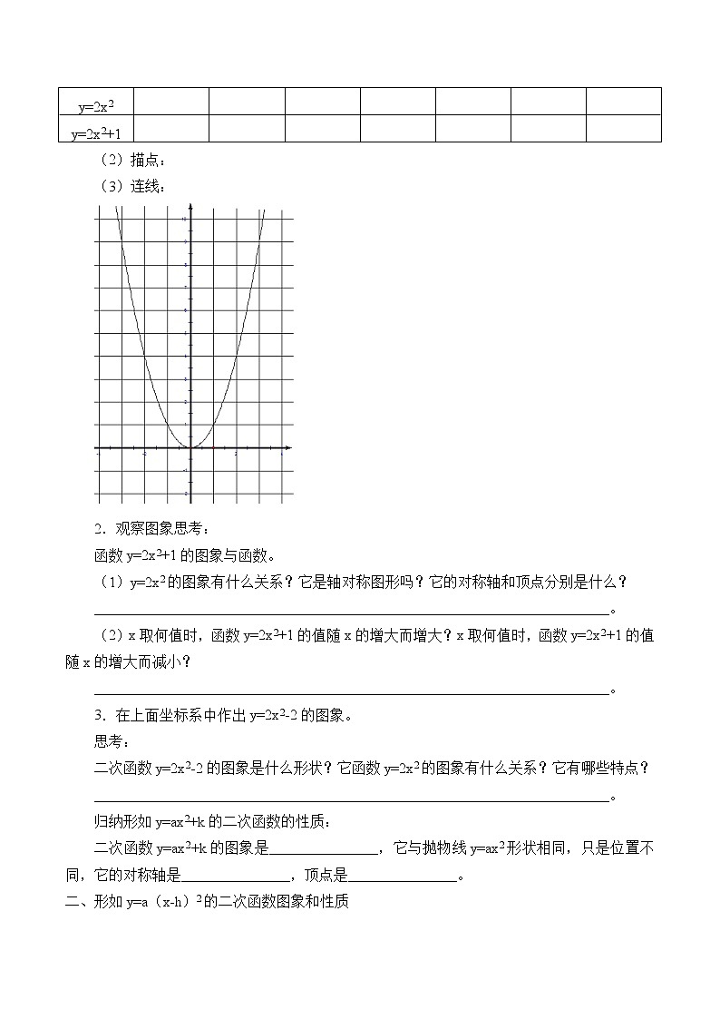 鲁教版（五四制）九年级上册数学 第三章 二次函数《二次函数y=ax^2+bx+c的图象与性质》学案第2页