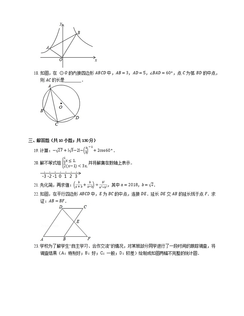 2018年江苏省苏州市太仓市中考模拟数学试卷（5月份）03